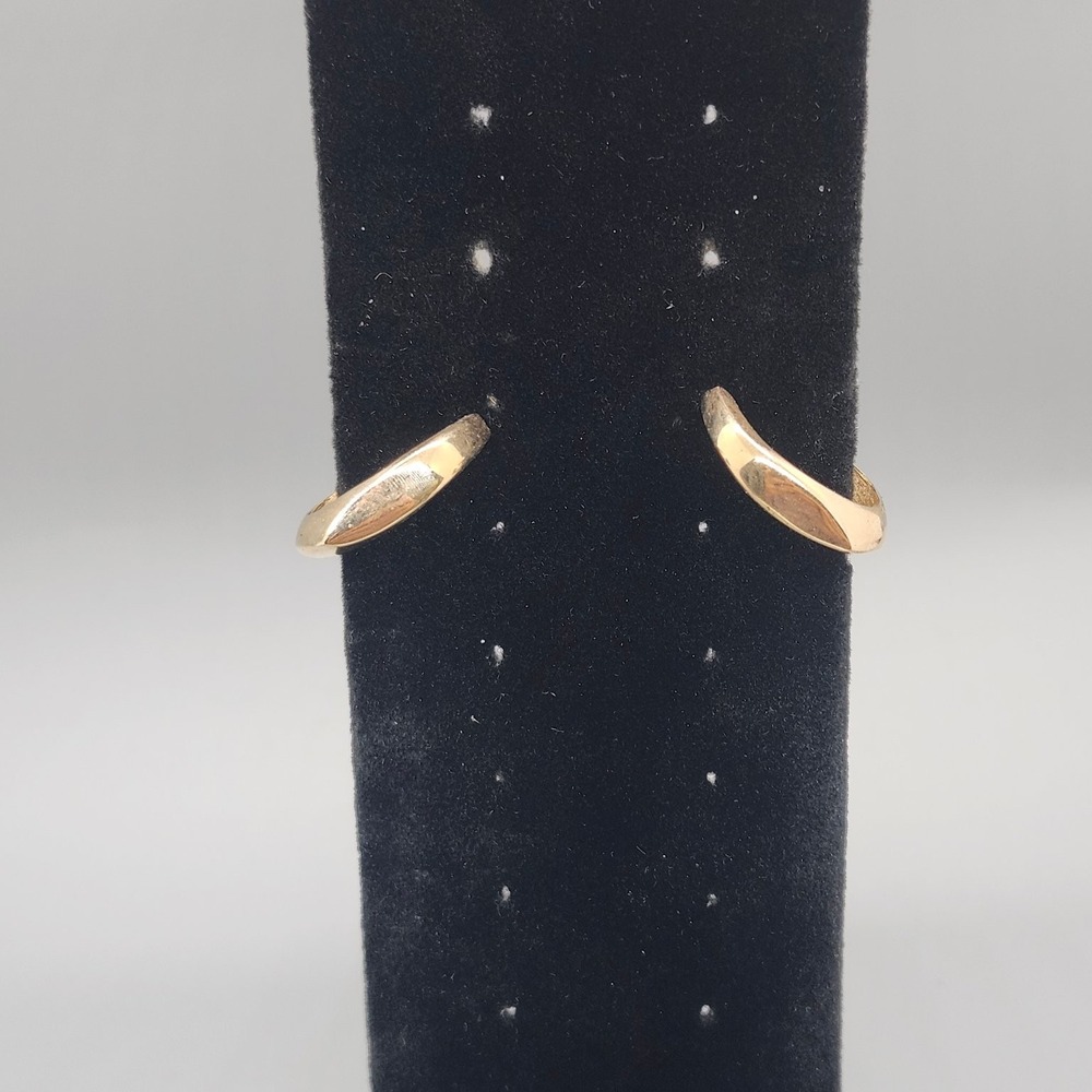 AVON Half Hoop Earrings 1" Length Gold Tone Clip On Vintage Fashion Jewelry
